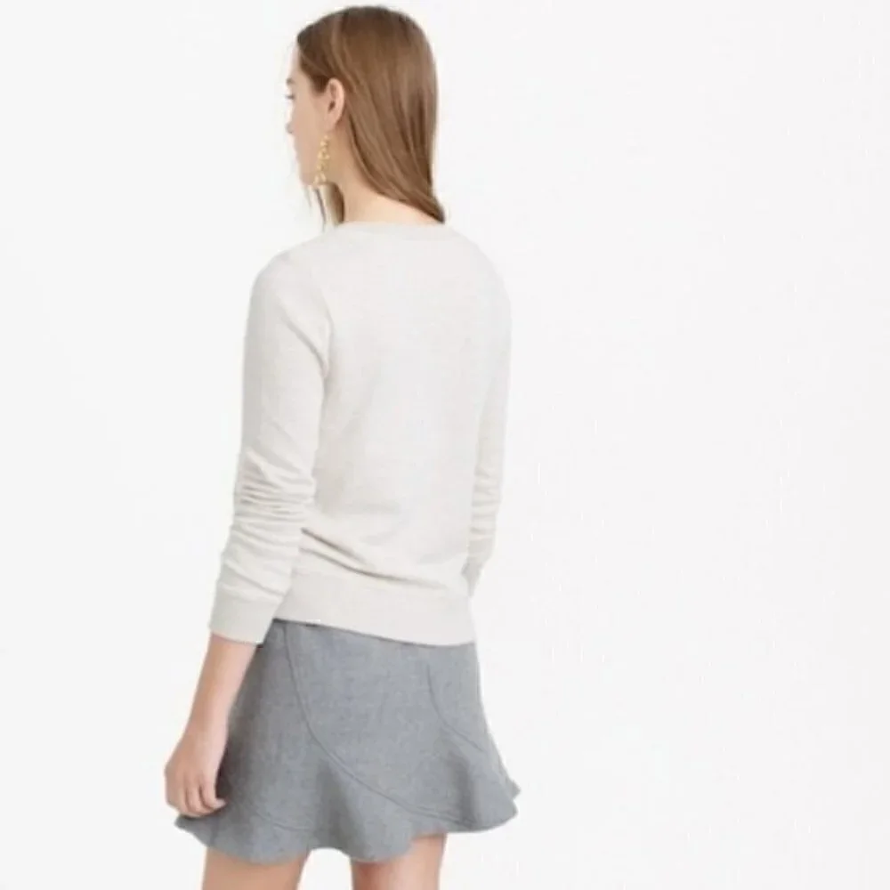 J. Crew Sweater XXS Crew Lace Overlay Blue Black